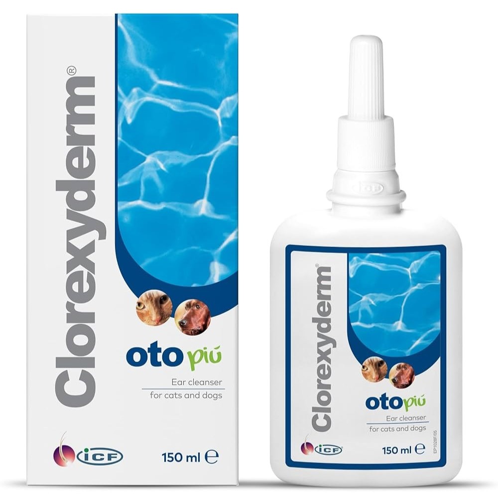 Clorexyderm Oto Piú 150 ml - čistiaci prostriedok na uši pre psov a mačky